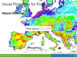 #ILV Informationsvisualisierungen 38
Visual Properties for Encoding
Designing Data Visualizations, Noah Iliinsky & Julie Steele
Natural Ordering
How about COLOR?
 