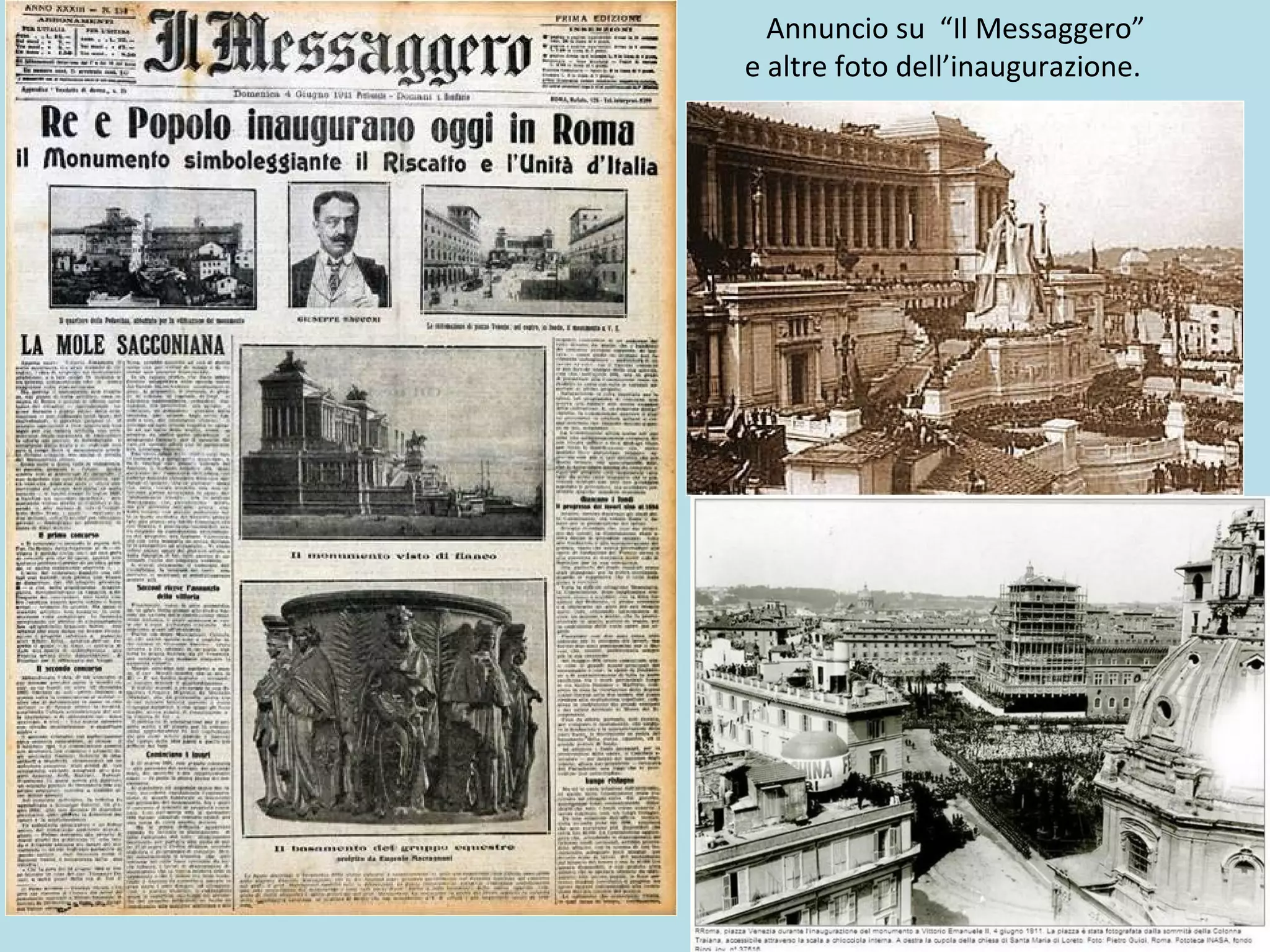 Annuncio su “Il Messaggero”
e altre foto dell’inaugurazione.
 
