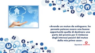 «Avendo un mutuo da estinguere, ho
pensato potesse essere una buona
opportunità quella di destinare una
parte del premio per il rimborso
degli interessi passivi del mutuo
della mia prima casa».
Dipendente
 