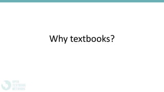 Why textbooks?
 