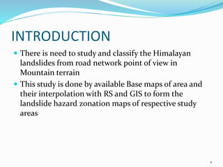 LANDSLIDE HAZARD ZONATION MAPPING USING RS AND GIS | PPTX