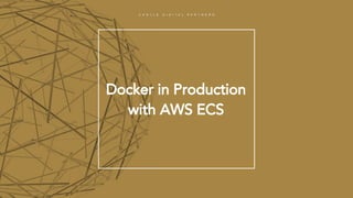 Docker in Production
with AWS ECS
 