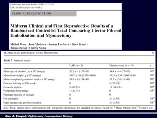 Βασ. Δ. Σουφτάς: Εμβολισμός Ινομυωμάτων Μήτρας
 