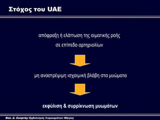 απόθξαμε ή ειάηησζε ηεο αηκαηηθήο ξνήο
ζε επίπεδν αξηεξηνιίσλ
Στόχος του UAE
κε αλαζηξέςηκε ηζραηκηθή βιάβε ζηα κπώκαηα
εκ...