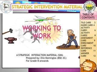 WORK: PHYSICS STRATEGIC INTERVENTION MATERIAL (IM) POWERPOINT MODULE OR ...