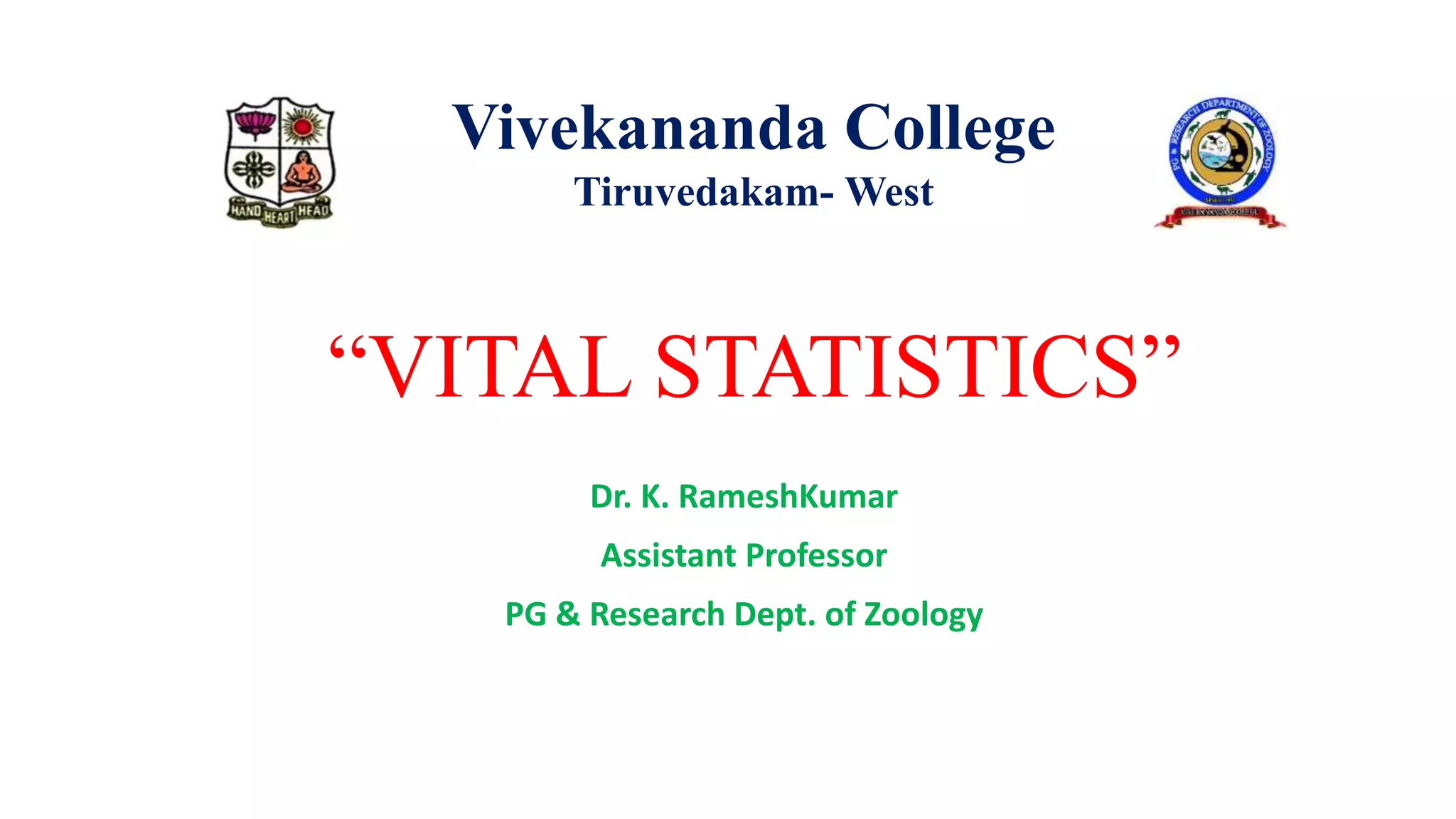 Vital Statistics Uses and Importance's PPT