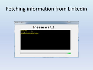 Fetching information from Linkedin
 