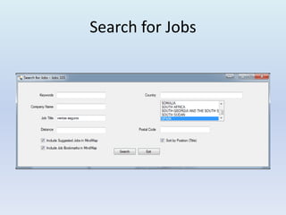 Search for Jobs
 