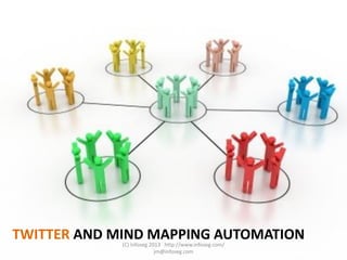 TWITTER AND MIND MAPPING AUTOMATION(C) Infoseg 2013 http://www.infoseg.com/
jm@infoseg.com
 