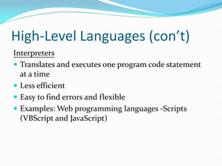 Introduction to Computer Programming (general background) | PPT