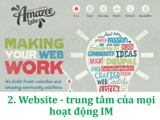 2. Website - trung tâm của mọi
hoạt động IM
 