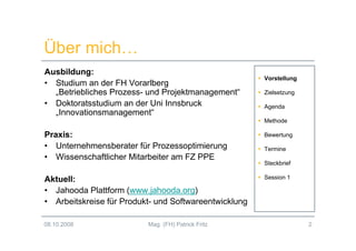 Innovationsmanagement 2.0 - Session 1 (WS2008/09)