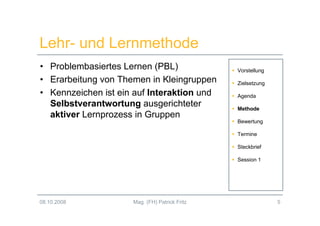Innovationsmanagement 2.0 - Session 1 (WS2008/09)