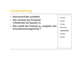 Innovationsmanagement 2.0 - Session 2 (WS2008/09)