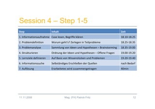 Innovationsmanagement 2.0 - Session 4 (WS2008/09)