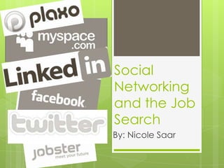 Social
Networking
and the Job
Search
By: Nicole Saar
 