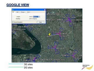 GOOGLE VIEW




        3G sites
        2G sites
 