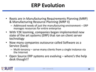 Introduction to ERP (Implementation Life Cycle) | PPTX