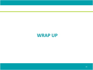 WRAP UP
61
 
