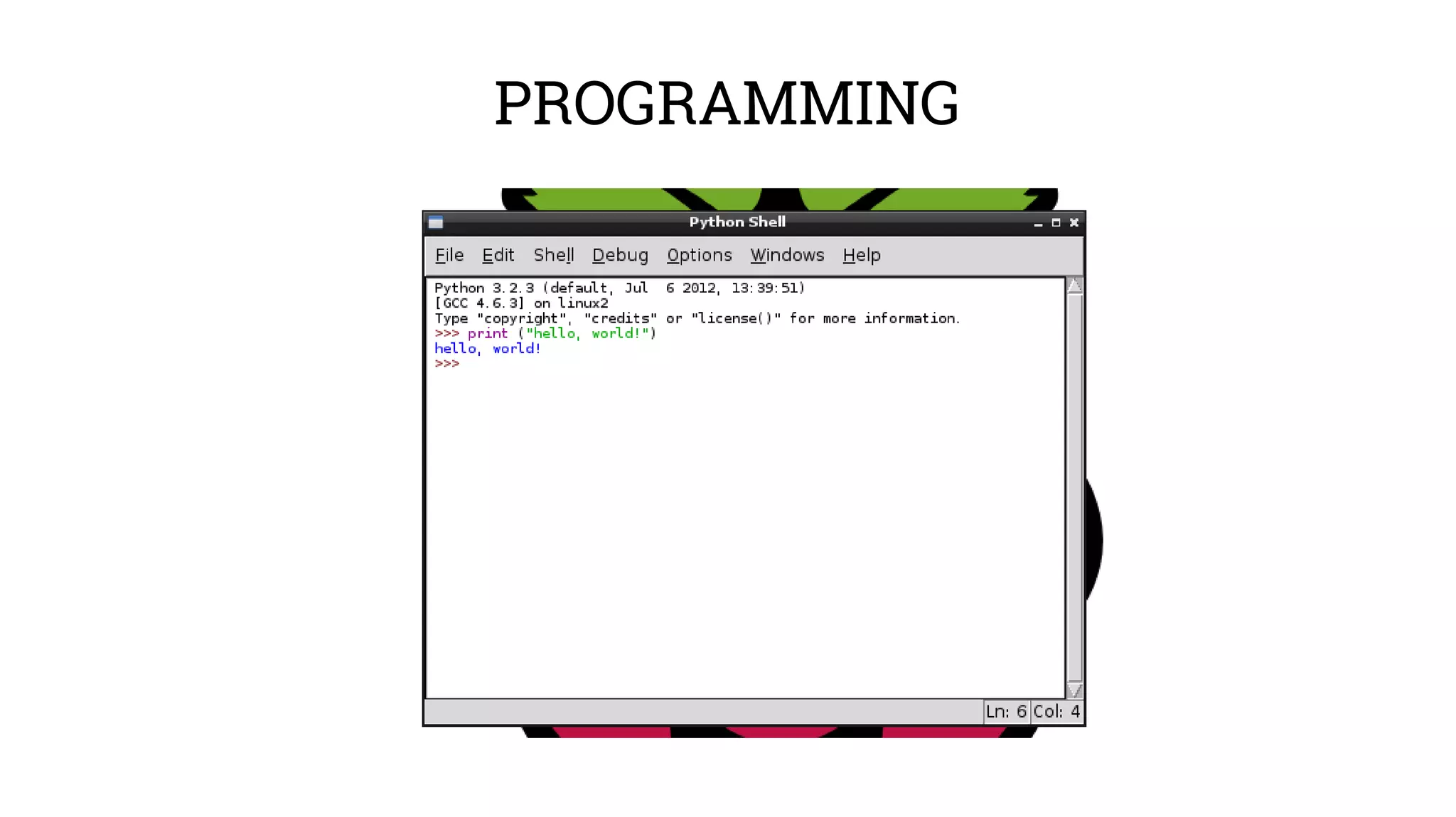 PROGRAMMING 
 