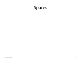 Spares
30 July 2014 43
 