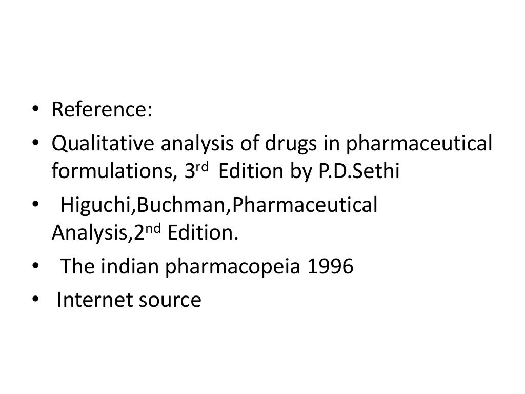 physicochemical and instrumental method analysis of pharmaceutical do…