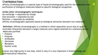 IMA (AFFINITY CHROMATOGRAPHY).pptx Affinity chromatography | PPTX