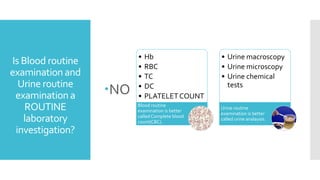 Interpretation of Routine Laboratory investigations in General practice ...