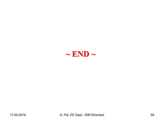 ~ END ~
11-04-2016 A. Pal, EE Dept., ISM Dhanbad 59
 