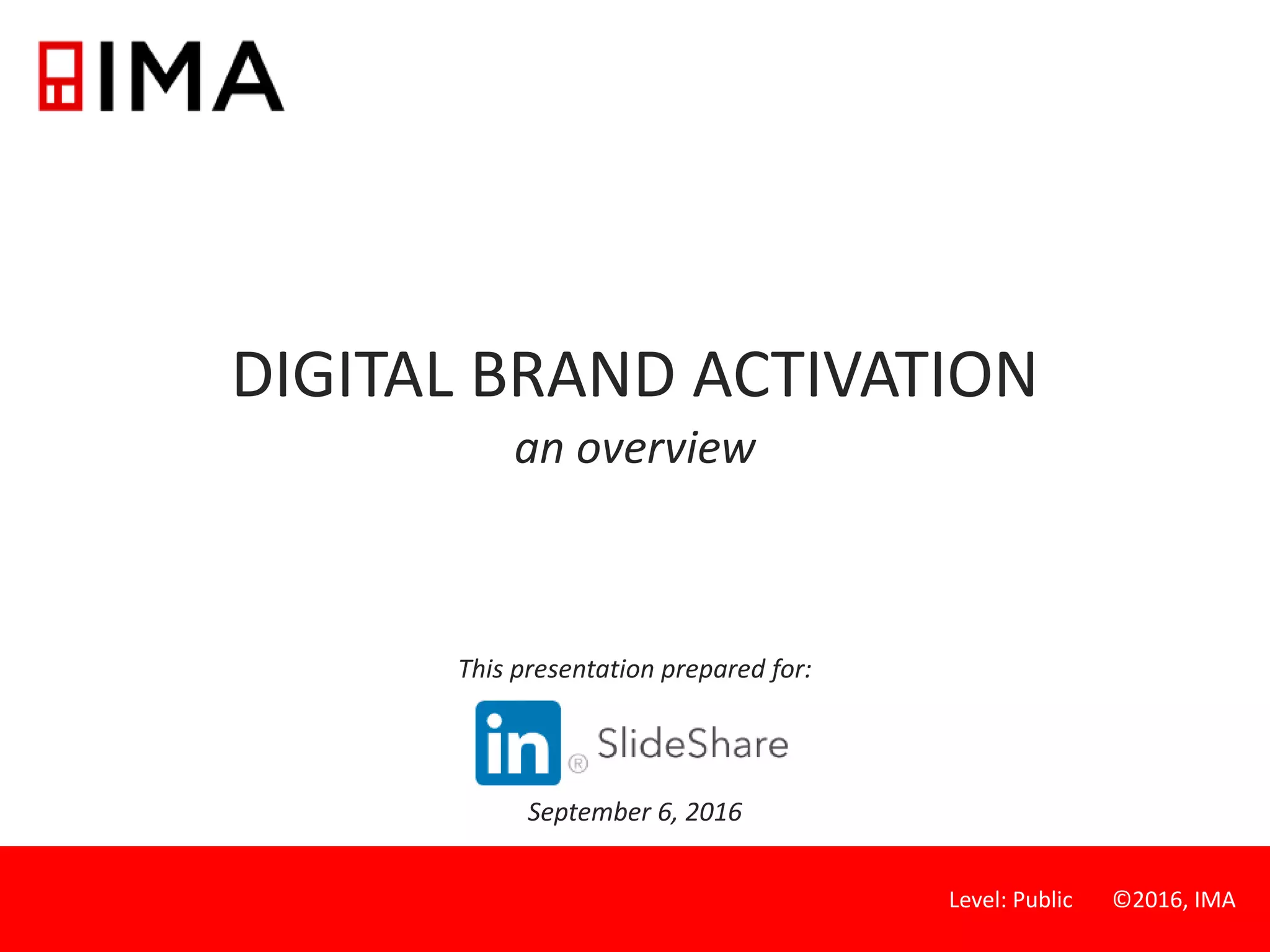 Digital Brand Activation An Overview Pptx