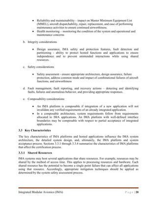 Report on Integrated Modular Avionics (DO-297/ED-124) for Requirement ...