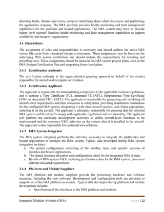 Report on Integrated Modular Avionics (DO-297/ED-124) for Requirement ...