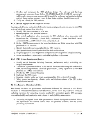 Report on Integrated Modular Avionics (DO-297/ED-124) for Requirement ...