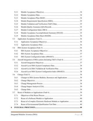 Report on Integrated Modular Avionics (DO-297/ED-124) for Requirement ...