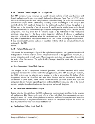 Report on Integrated Modular Avionics (DO-297/ED-124) for Requirement ...