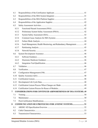 Report on Integrated Modular Avionics (DO-297/ED-124) for Requirement ...