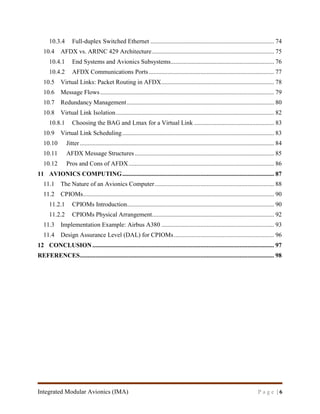 Report on Integrated Modular Avionics (DO-297/ED-124) for Requirement ...