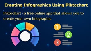 Creating Infographics Using Piktochart
Piktochart - a free online app that allows you to
create your own infographic
 