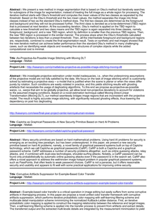 Image Processing IEEE 2014 Projects | PDF