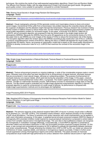 Image Processing IEEE 2014 Projects | PDF