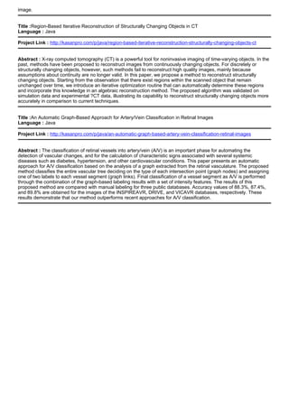 Image Processing IEEE 2014 Projects | PDF