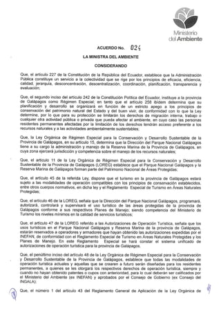 Acuerdo Ministerial Nro.: 024 del Ministerio del Ambiente