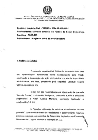 A ação contra Rogério Correia