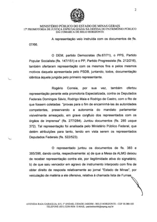 A ação contra Rogério Correia