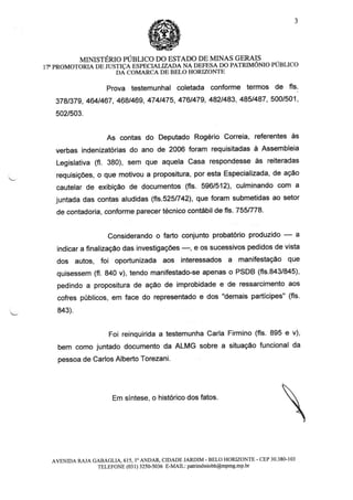 A ação contra Rogério Correia