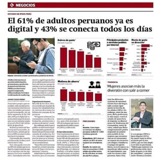 El 61% de los adultos peruanos ya es digital