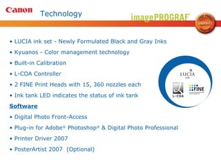 Lucia Inks Image Prograf I Pf5100 Customer Presentation | PPT