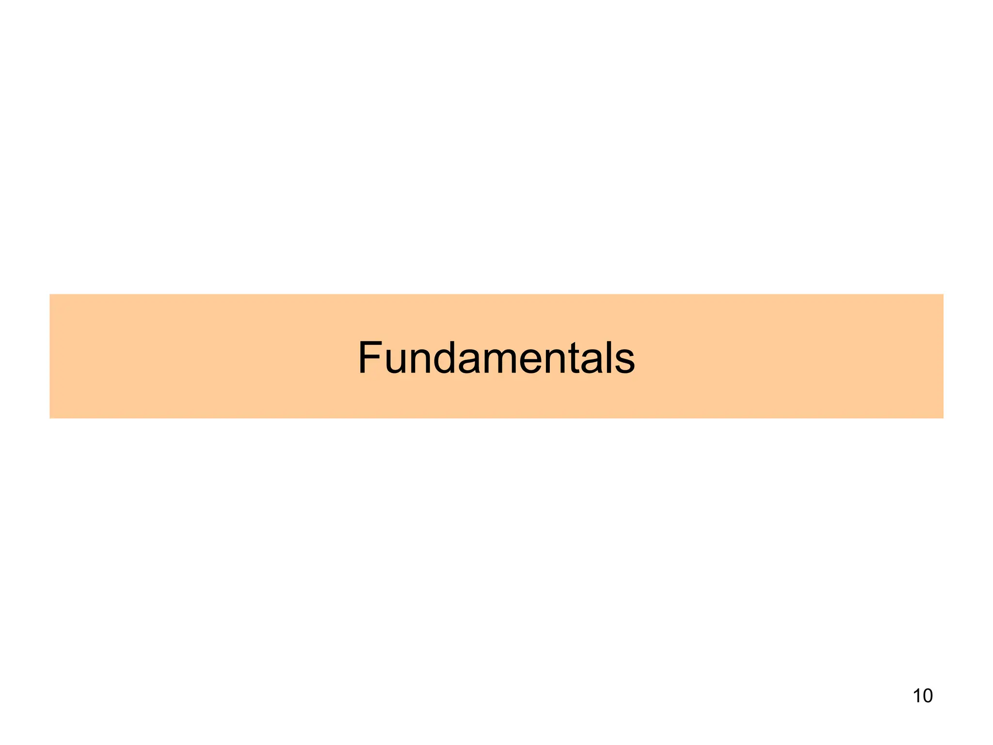 10
Fundamentals
 