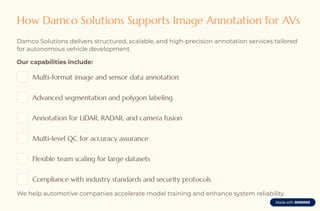 Image Annotation for Autonomous Vehicles A Complete Guide | PDF