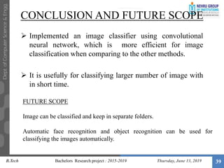 Image classification using convolutional neural network | PPTX